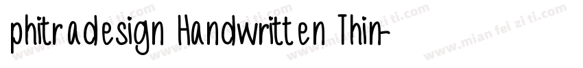 phitradesign Handwritten Thin字体转换